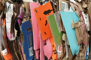 Recycled paper raw material to recyclable end-products