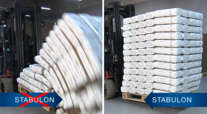 Sacchi di plastica scivolosi: Come fissare un pallet?